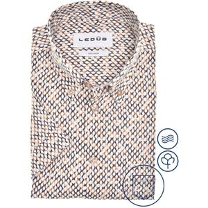 Ledûb shirt korte mouw print modern fit