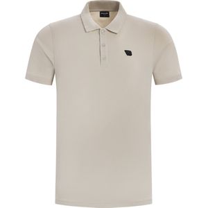 Ballin Amsterdam - Heren Slim fit T-shirts Polo SS - Sand - Maat S