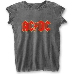 AC/DC - Logo Dames T-shirt - L - Grijs