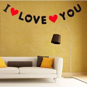 *** Slinger - I Love You - Valentijn - Romantische slinger - Slinger voor hem / haar - Hartjes slinger - Liefde slinger - Valentines Day - van Heble® ***