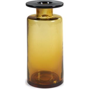 Serax Vaas Wind & Fire Glas Amber-Zwart L 18,5 x B 18,5 x H 40 CM