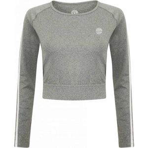 Gold's Gym Ladies Cropped Sweater - Grey Marl - L