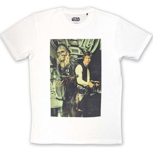 Disney Star Wars - Chewbacca & Han Stare Heren T-shirt - 2XL - Wit