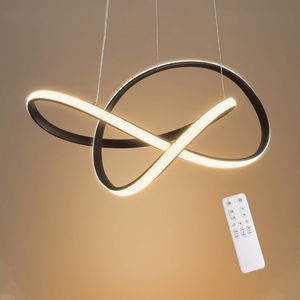 Dimbare LED-hanglamp voor eetkamer, keukenlamp met afstandsbediening en verstelbare hoogte