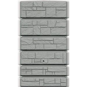 Regenton Stone Tower 500 liter – Grijs | Steen effect Muur regenton