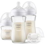 Philips Avent Natural Response Glazen Fles - Startersset voor pasgeboren baby's SCD878/11