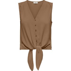 Jacqueline de Yong Blouse Jdymiami S/l Tie Shirt Wvn 15347396 Toasted Coconut Dames Maat - XXL