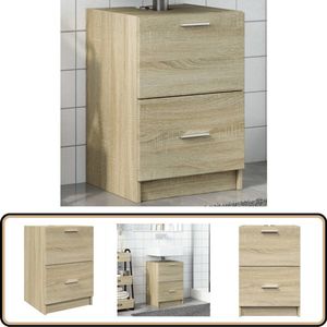 vidaXL Wastafelkast - 40x37x59 cm - Sonoma eiken Wastafelkast - Wastafelkasten - Badkamer Wastafel Kast - Wastafelkastje