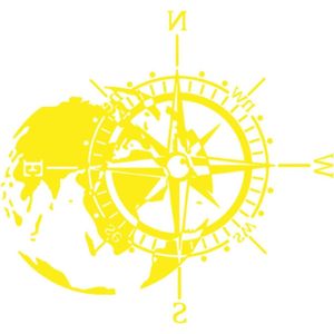 Sticker Compass Offroad Car - Yellow 40 x 36cm