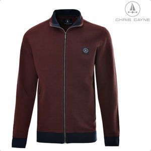 Chris Cayne herenvest met ritssluiting - vest met zakken met een rits - aubergine/donkerblauw - maat 4XL - gemêleerd - herenmode - herenkleding - structuur – stretch - grote maten herenkleding - herenvest grote maten