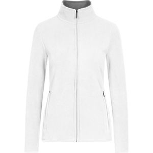 PROMODORO - DAMES DOUBLE FLEECE JACKET - MAAT XL - Wit / GRIJS.