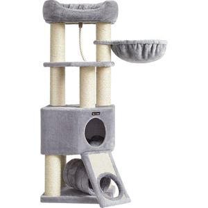 Luxe Krabpaal Vida - Voor Katten - 141cm - Grijs - Zachte Kattenmand Hangmat - Kattenspeelgoed - Ook geschikt voor kleine kittens