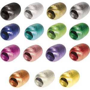 Lint Set - 15 Kleuren - Regenboog Kleuren - Ballonlint - Cadeaulint - 20 Meter Per Rol - 4 Stuks