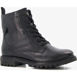 Bugatti leren dames veterboots zwart - Maat 42