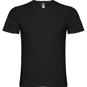 Zwart 10 pack t-shirt 'Samoyedo' met V-hals merk Roly maat L
