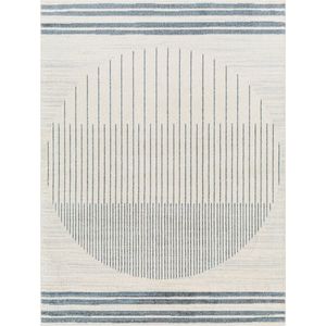 SURYA Vloerkleed - Woonkamer, Slaapkamer - Afwasbaar Scandinavisch Tapijt ENSO - Blauw - 160x213 cm