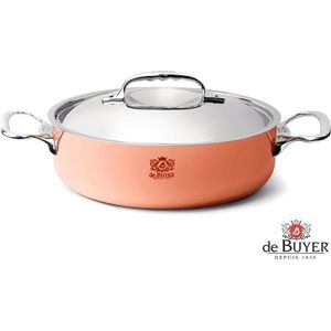 Buyer Prima Matera - Koperen Sauteerpan 28 cm - RVS deksel - Duurzaam en Stijlvol