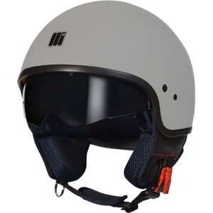 Motocubo Wasp Jethelm - ECE goedgekeurde Scooterhelm - Geschikt als Scooter Brommer Motor Snorfiets Scooterhelm - M - Mat Grijs