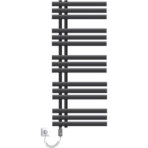 Elektrische badkamerradiator met verwarmingselement 900W 500x1200 mm antraciet