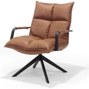 Draaifauteuil Floris - Micro Leder - Cognac