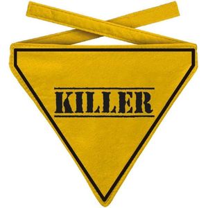 Plenty Gifts Hondenhalsdoek Killer Geel Polyester Maat S