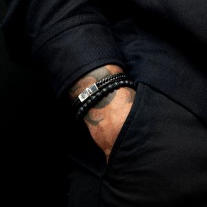 Rebel & and Rose - Armband - Small Braided Apollo Black - RR-L0172-S Unisex