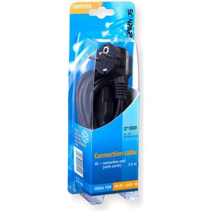 Scanpart C13 stroom kabel 2.5 meter - Geschikt voor computer - Computerkabel - Geaard apparaatsnoer - Universeel