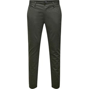 ONLY & SONS Slim Fit Chino ONSMARK met Visgraat Olive Night,