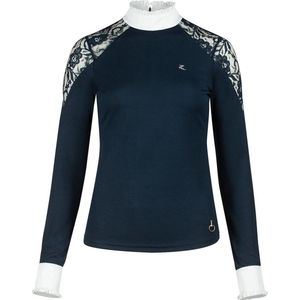 Horze Showshirt  Sylvie Lace - Dark Blue - 34