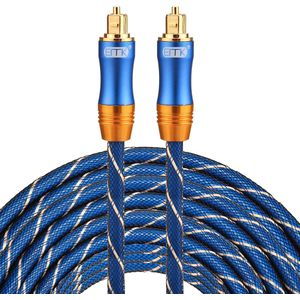 By Qubix ETK Digital Toslink Optical kabel 20 meter - audio male to male - Optische kabel BLUE series - Blauw audiokabel soundbar