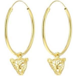 Karma Symbols oorbel M1984XL Panther Hoops Goud