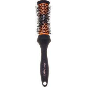 Thermo Ceramic Hourglass Hot Curl Brush - Haarkrulborstel voor het föhnen, rechttrekken en creëren van gedefinieerde krullen - oranje en zwart