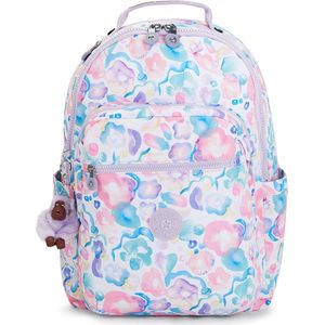 Kipling Seoul Rugzak Aqua Flowers