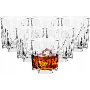 Luxe Whiskey Glazen - Whiskey Set - Whiskey Glas - Whisky Glazen - 330ml - 6 Stuks