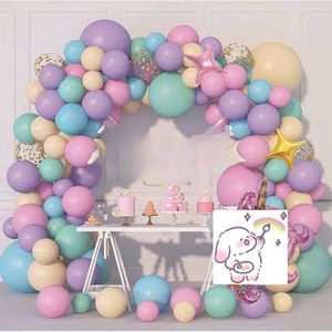 Fienosa Ballonnenboog Pastel - Luxe Verjaardag Ballonnen - Ballonnenboog - Verjaardag - 100 stuks - Helium Ballonnen - Ballonboog Versiering – Feest Decoratie Verjaardag