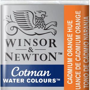 W&N Cotman Aquarelverf Half Napje Cadmium Oranje Hue