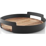 Eva Solo - Nordic Kitchen - Dienblad - 35 cm - Rond - Met 2 Handgrepen - Zwart / Hout