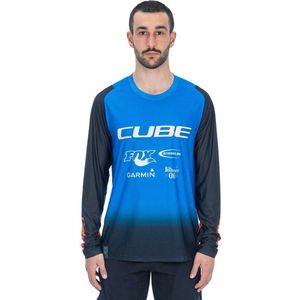 Cube Vertex X Action Team Enduro-trui Met Lange Mouwen Blauw,Zwart XL Man