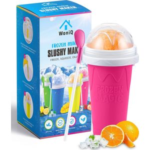 WoniQ Slushy Maker - Slush Puppy Maker - IJscrusher - Slush Puppy Beker - Slushy Puppy Maker - Slush Puppy Machine - Slush Maker - Slushy Cup - Roze