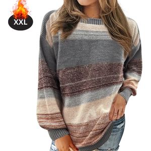 Nivard Sweater Dames - Sweaters - Hoodie - Warme Trui - Vest - Grijs - XXL