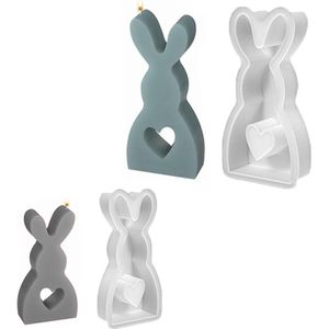 Siliconen vormen voor Pasen - 3D paashaas kaarshouder en gietvorm