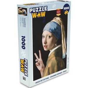 Puzzel Meisje met de parel - Johannes Vermeer - Peace - Legpuzzel - Puzzel 1000 stukjes volwassenen