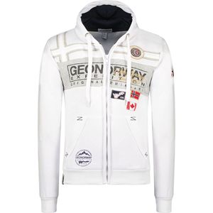 Vest Met Capuchon En Print Heren Wit Geographical Norway - L