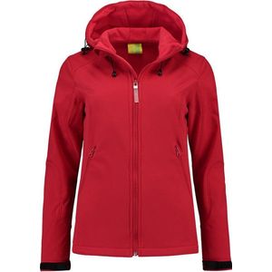 L&S Jas Capuchon Softshell Dames - Vrouwen - Rood - M