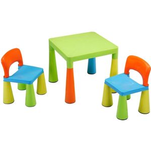 Multi-gekleurde tafels en stoelen voor kinderen