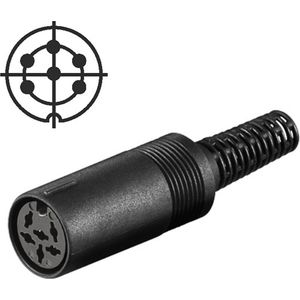 6p DIN connector vrouwelijk