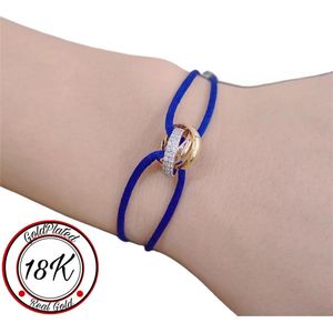 Soraro Tricolor Zirkonia Armband | Blauw | 18K Goldplated | Soraro Armbanden | Zirkonia | Cadeau voor haar | verjaardag vrouw | Vaderdag | Vaderdag Cadeau