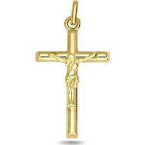 Juwelier Zwartevalk 14 karaat gouden kruis met Jezus - 14.287/36x20