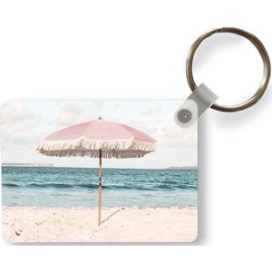 Sleutelhanger - Parasol - Strand - Zee - Wolken - Uitdeelcadeautjes - Plastic