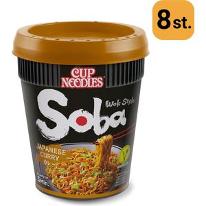 Nissin Soba Cup Japanese Curry 90 Gram - Voordeelverpakking - 8 stuks
